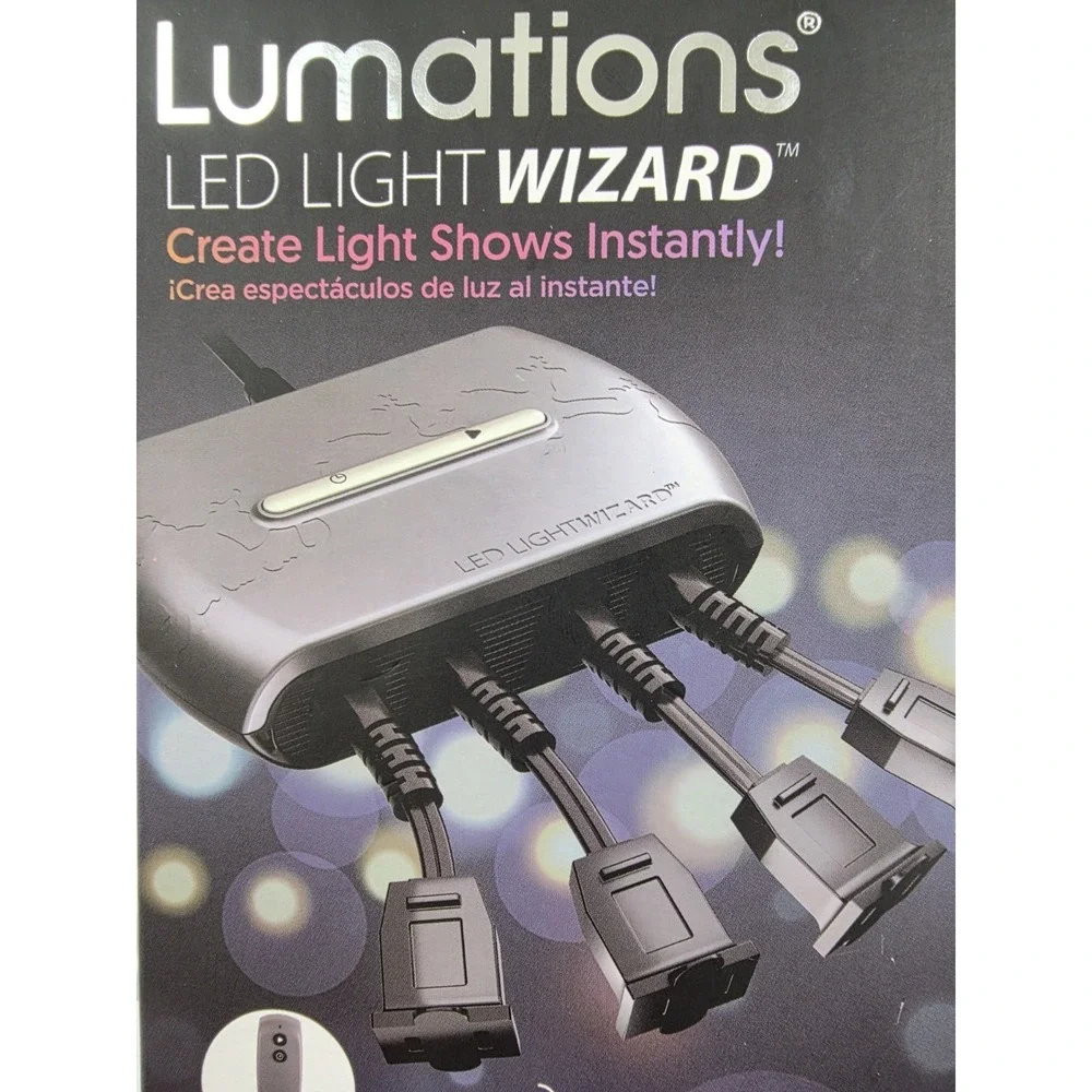Lumations LED Light Wizard 4-Port Controller Plug Play 10 Motion Effects Remote